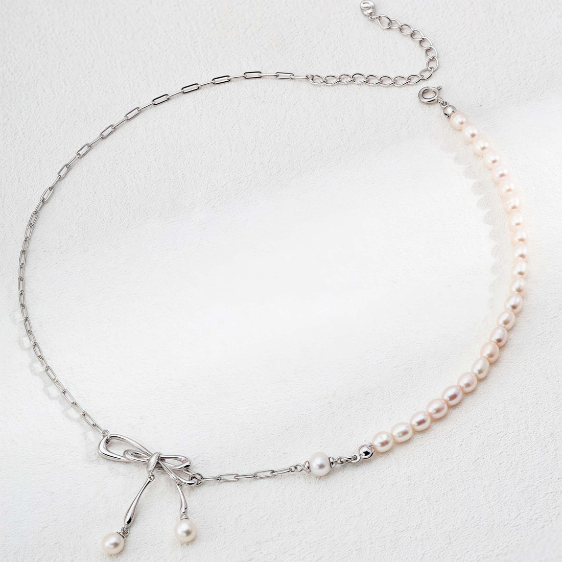 Minimalist Pearl Necklace – Sterling Silver & Freshwater Pearls