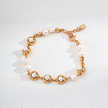 925 Silver Pearl Bracelet - Adjustable & Stylish Design