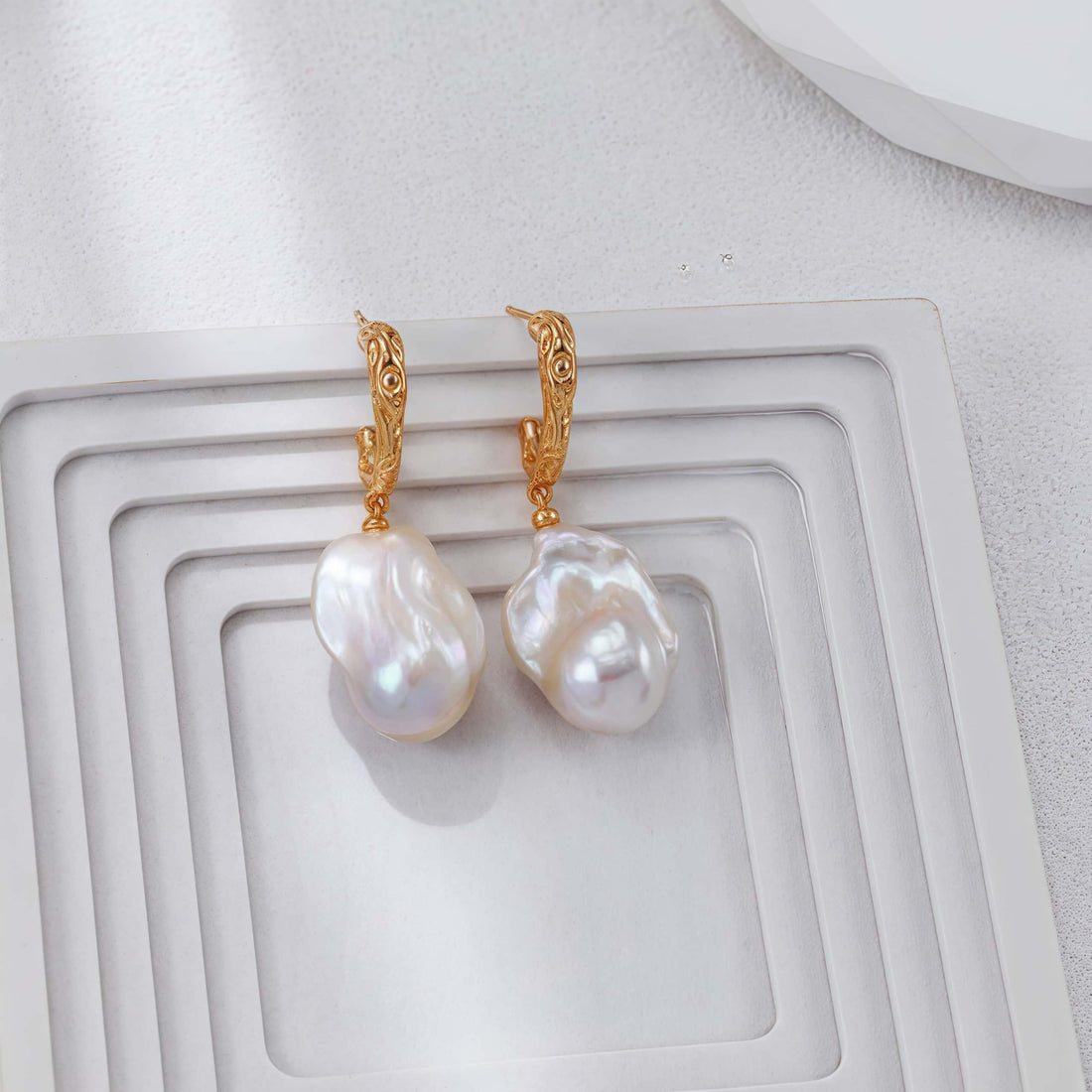 Sterling Silver Baroque Pearl Earrings – Handmade, Unique Statement Jewelry